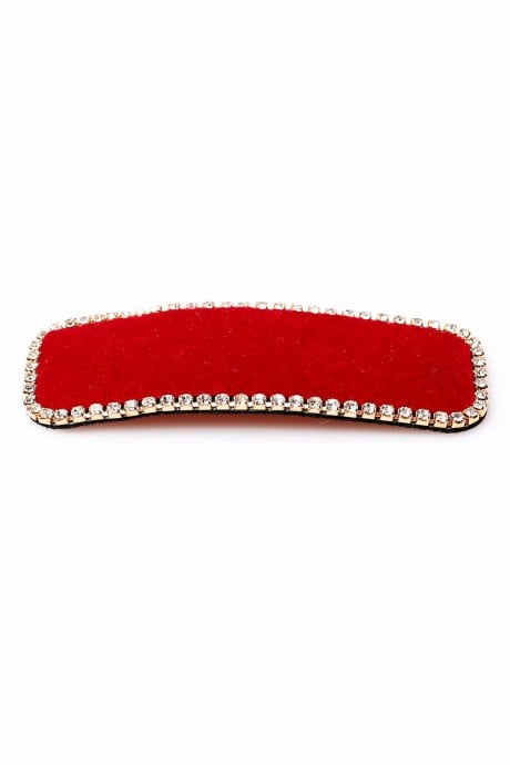 JAYLEY Red Handmade Velvet Hair Clip