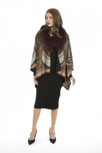 JAYLEY Red Luxury Womens Print Wrap