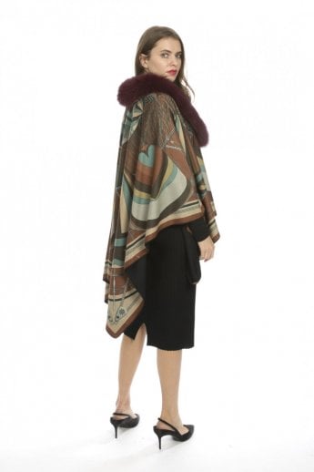 JAYLEY Red Luxury Womens Print Wrap