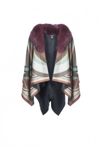 JAYLEY Red Luxury Womens Print Wrap