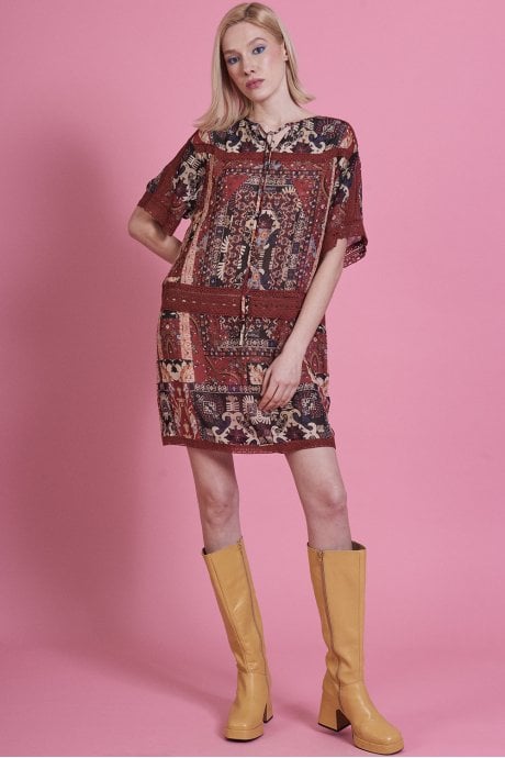 JAYLEY Red Print Dress