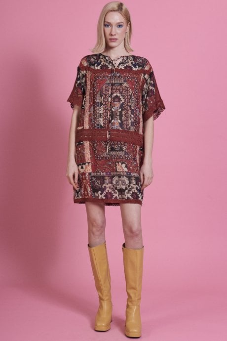 JAYLEY Red Print Dress