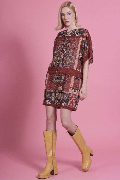 JAYLEY Red Print Dress