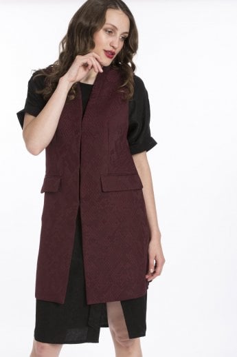 JAYLEY Red Sleeveless Jacket