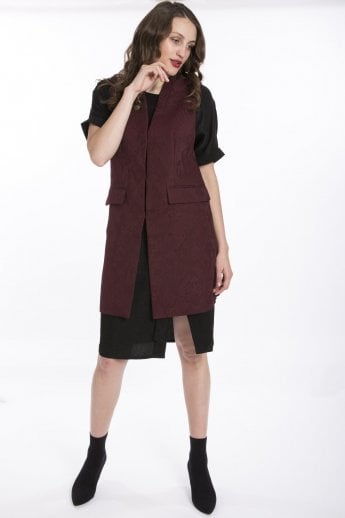 JAYLEY Red Sleeveless Jacket