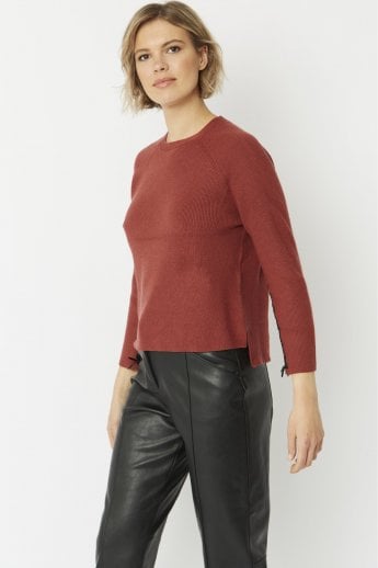 JAYLEY Red Wool Blend Knit Jumper