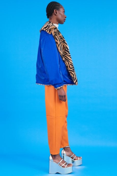 JAYLEY Reversible Animal Print Jacket