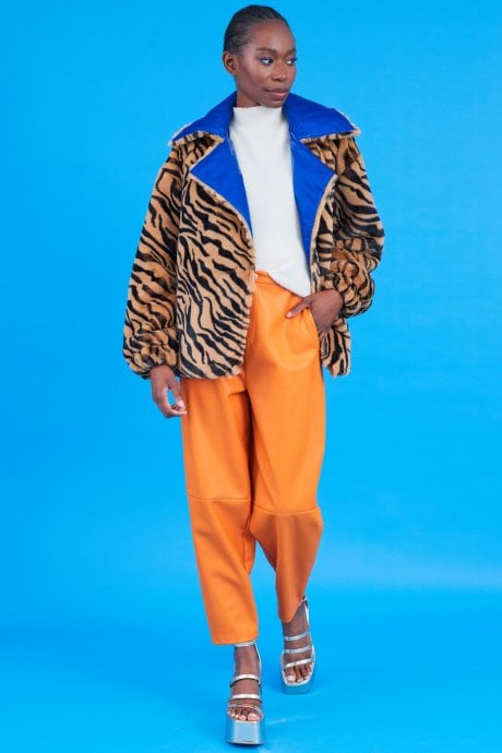 JAYLEY Reversible Animal Print Jacket