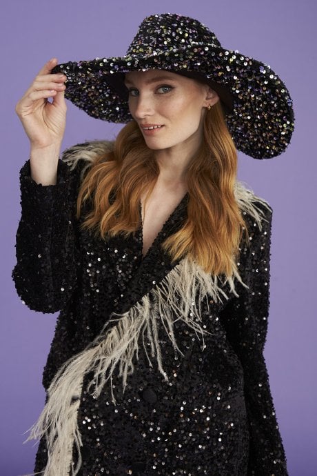 JAYLEY Sequin Handmade Flapper Hat