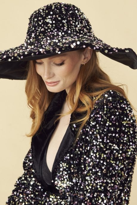 JAYLEY Sequin Handmade Flapper Hat