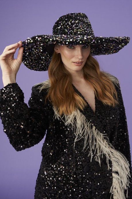 JAYLEY Sequin Handmade Flapper Hat