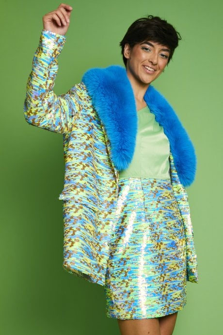 JAYLEY Sequin Mulit-Coloured Blazer