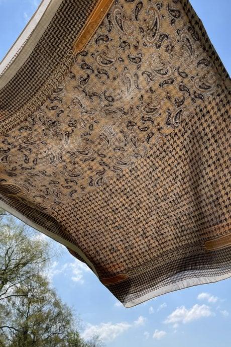 JAYLEY Silk Blend Abstract Wrap