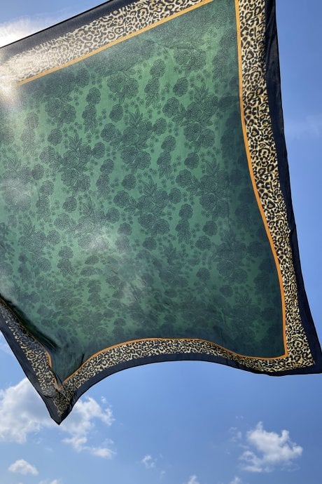 JAYLEY Silk Blend Animal Print Scarf