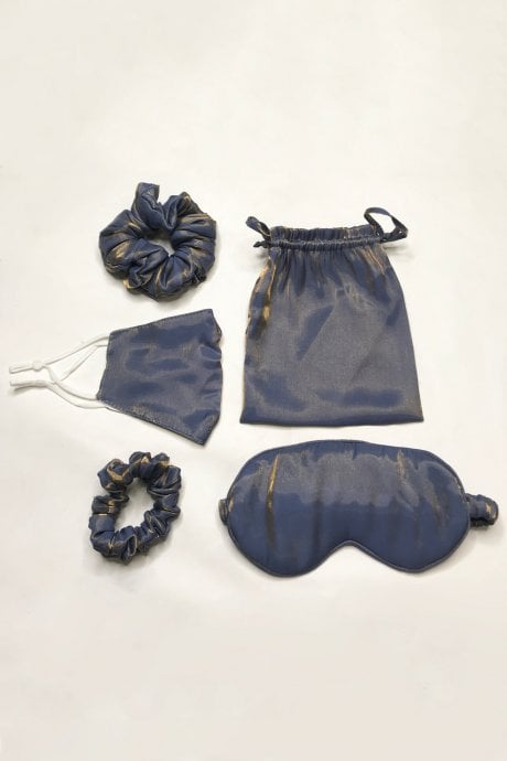 JAYLEY Silk Blend Face Eye Mask Scrunchie Set