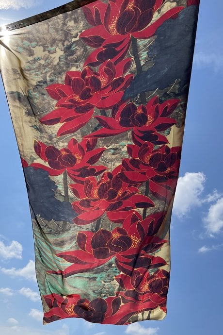 JAYLEY Silk Blend Long Multiway Wrap