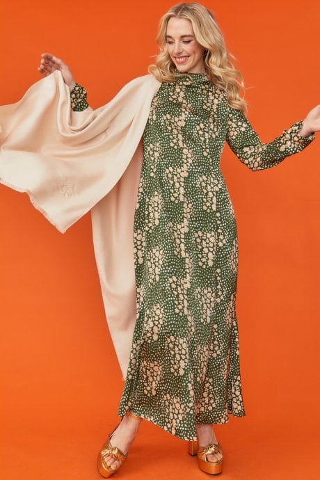 JAYLEY Silk Blend Maxi Dress