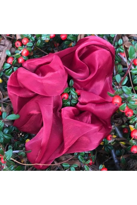 JAYLEY Silk Blend Metallic Scrunchie