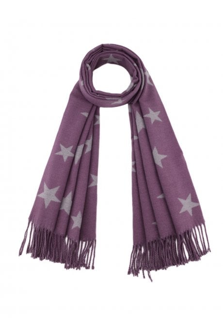 JAYLEY Star Tassel Reversible Cashmere Blend Scarf