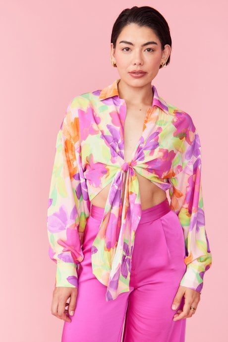 JAYLEY Sustainable Rose Petal Blouse