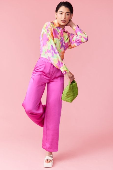 JAYLEY Sustainable Rose Petal Blouse