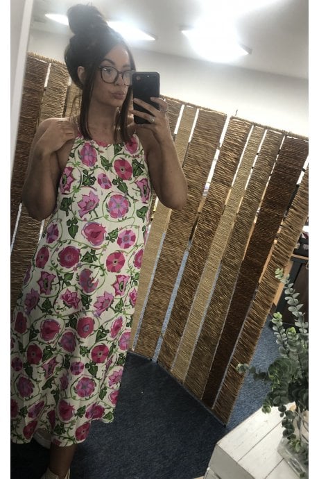 JAYLEY Sustainable Rose Petal Maxi Dress