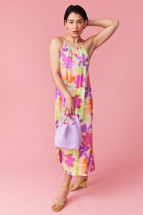 JAYLEY Sustainable Rose Petal Maxi Dress