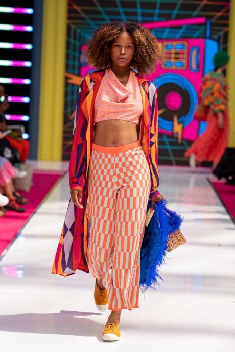 JAYLEY Sustainable Rose Petal Polka Dot Top