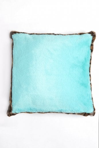 JAYLEY Teal Faux Fur Cushion Cover