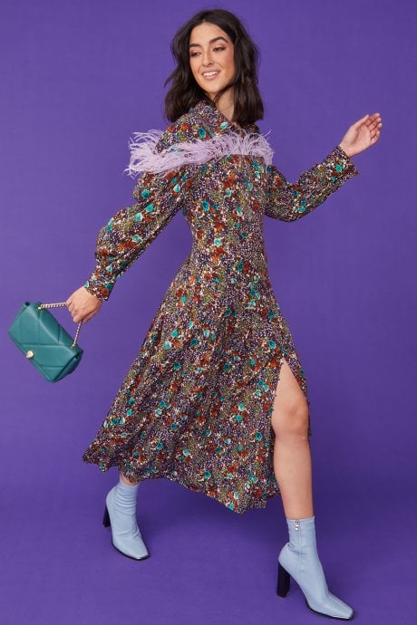 JAYLEY Teal Lulu Quilted Bag With Gold Chain And Snake Head Detail Eco Leather