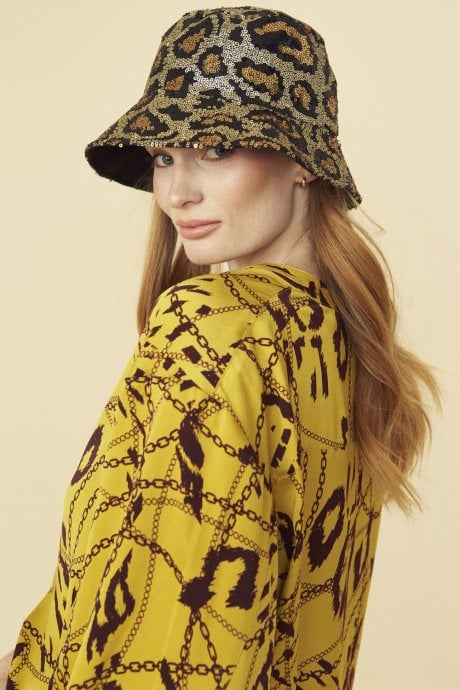 JAYLEY Tencel Blend Lucky Chain Blouse