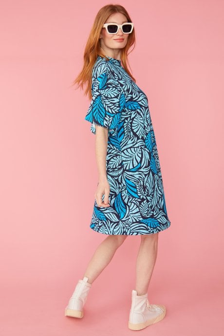 JAYLEY Tropical Print Scuba Dress