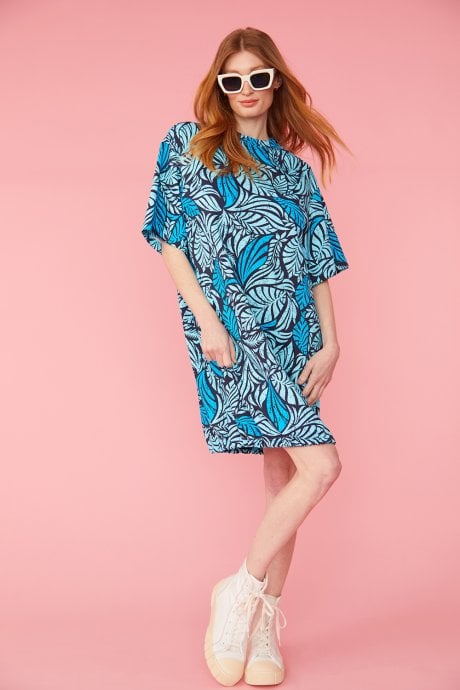 JAYLEY Tropical Print Scuba Dress
