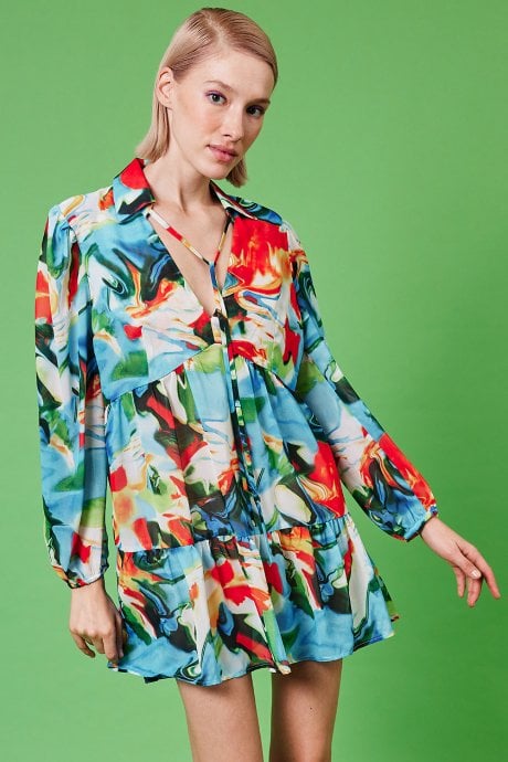 JAYLEY Tuscany Collection Floral Mini Dress