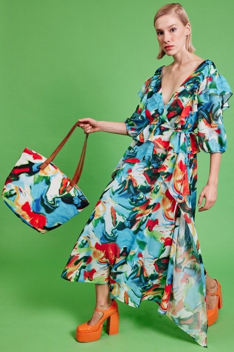 JAYLEY Tuscany Floral Maxi Dress