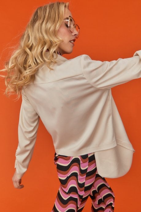 JAYLEY Waterfall Cream Blazer Jacket