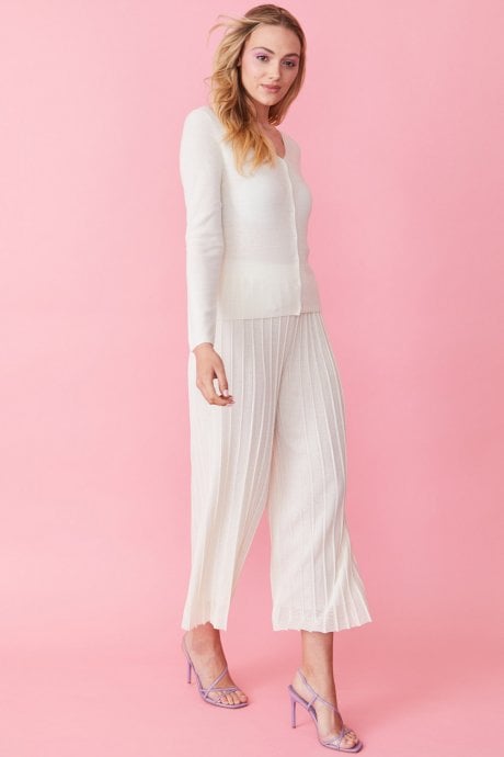 JAYLEY White Cashmere Blend Cardigan