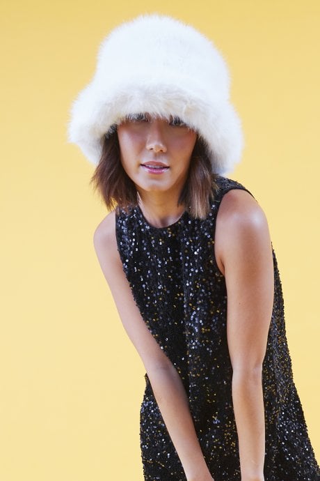 JAYLEY White Eco Bamboo Bucket Hat