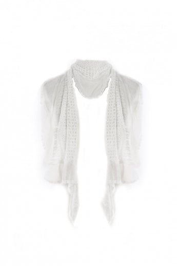 JAYLEY white Vintage Lace Scarf