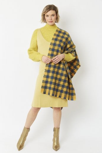 JAYLEY Yellow Cashmere Blend Wrap