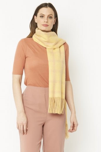 JAYLEY Yellow Cashmere Blend Wrap