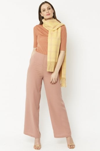 JAYLEY Yellow Cashmere Blend Wrap