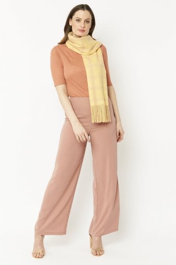 JAYLEY Yellow Cashmere Blend Wrap