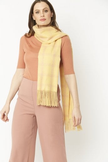 JAYLEY Yellow Cashmere Blend Wrap