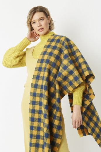 JAYLEY Yellow Cashmere Blend Wrap