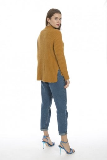 JAYLEY Yellow Cashmere Blended Jumper