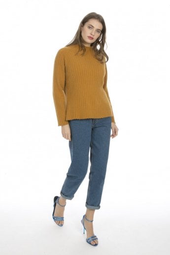 JAYLEY Yellow Cashmere Blended Jumper