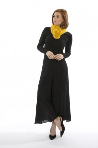 JAYLEY Yellow Faux Fur Scarf