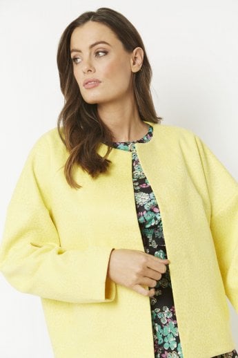 JAYLEY Yellow Faux Suede Jacket