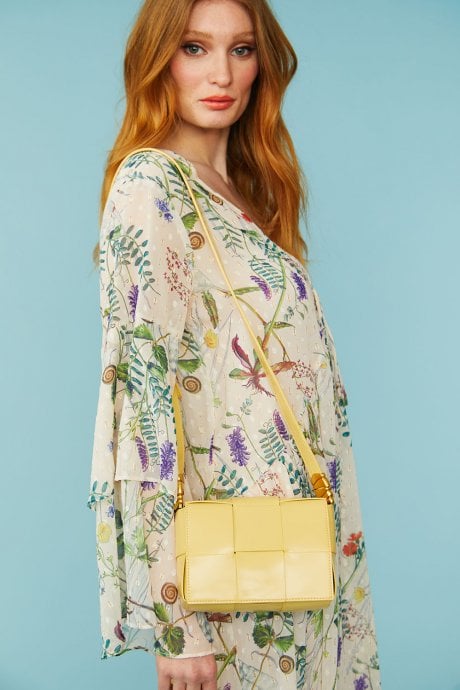 JAYLEY Yellow Grape Skin Vegan Leather Bag